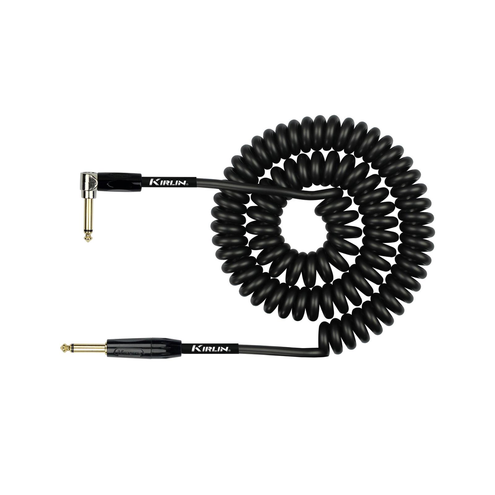 Kirlin 30ft Coil Instrument Cable - Black