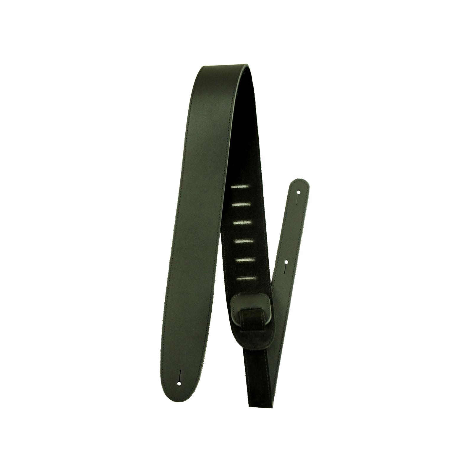 Perri's 2.5” Reversible Black Leather with Black Suede Backing and Black Stitching