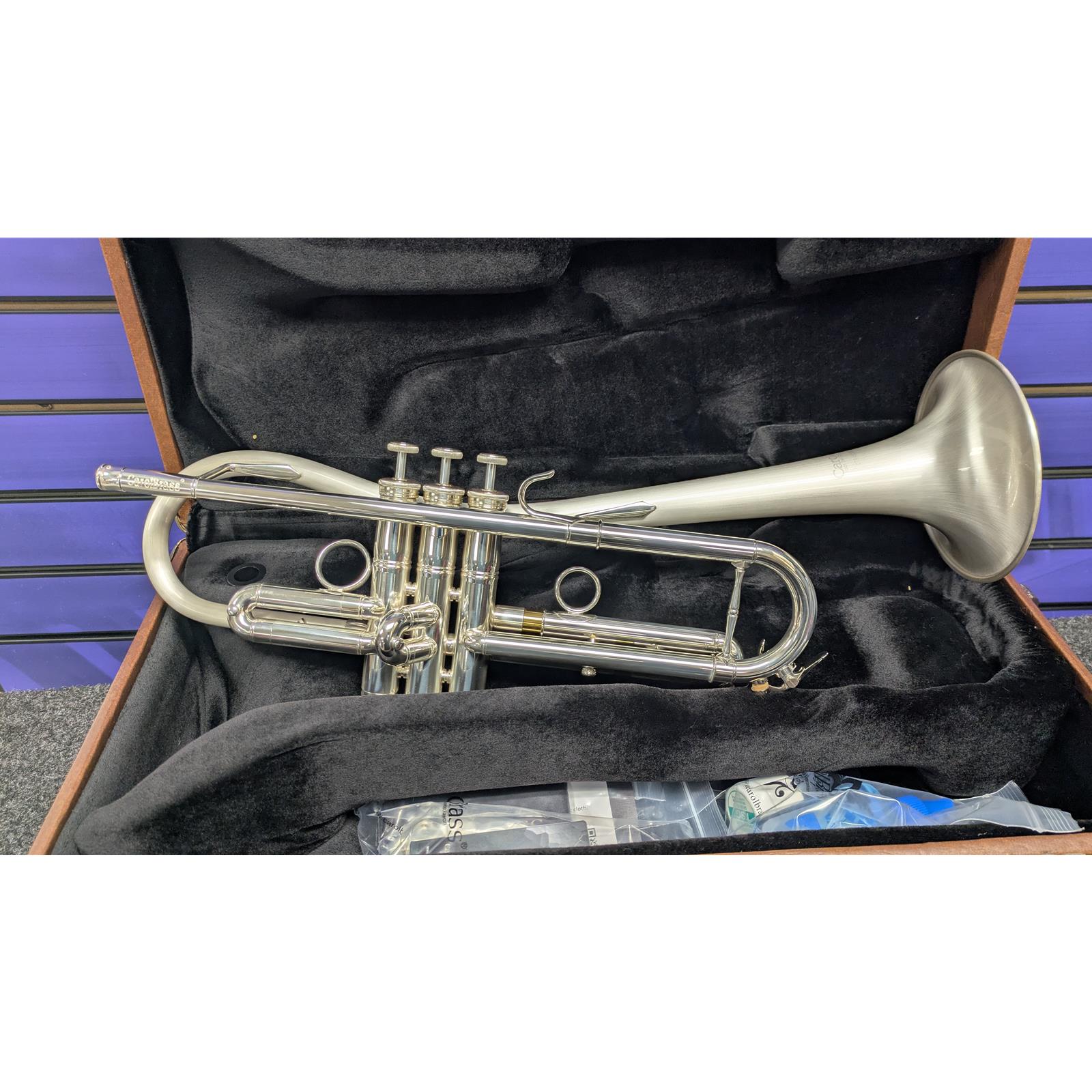 Silver Matte Finish Euro Bell Carol Brass Trumpet