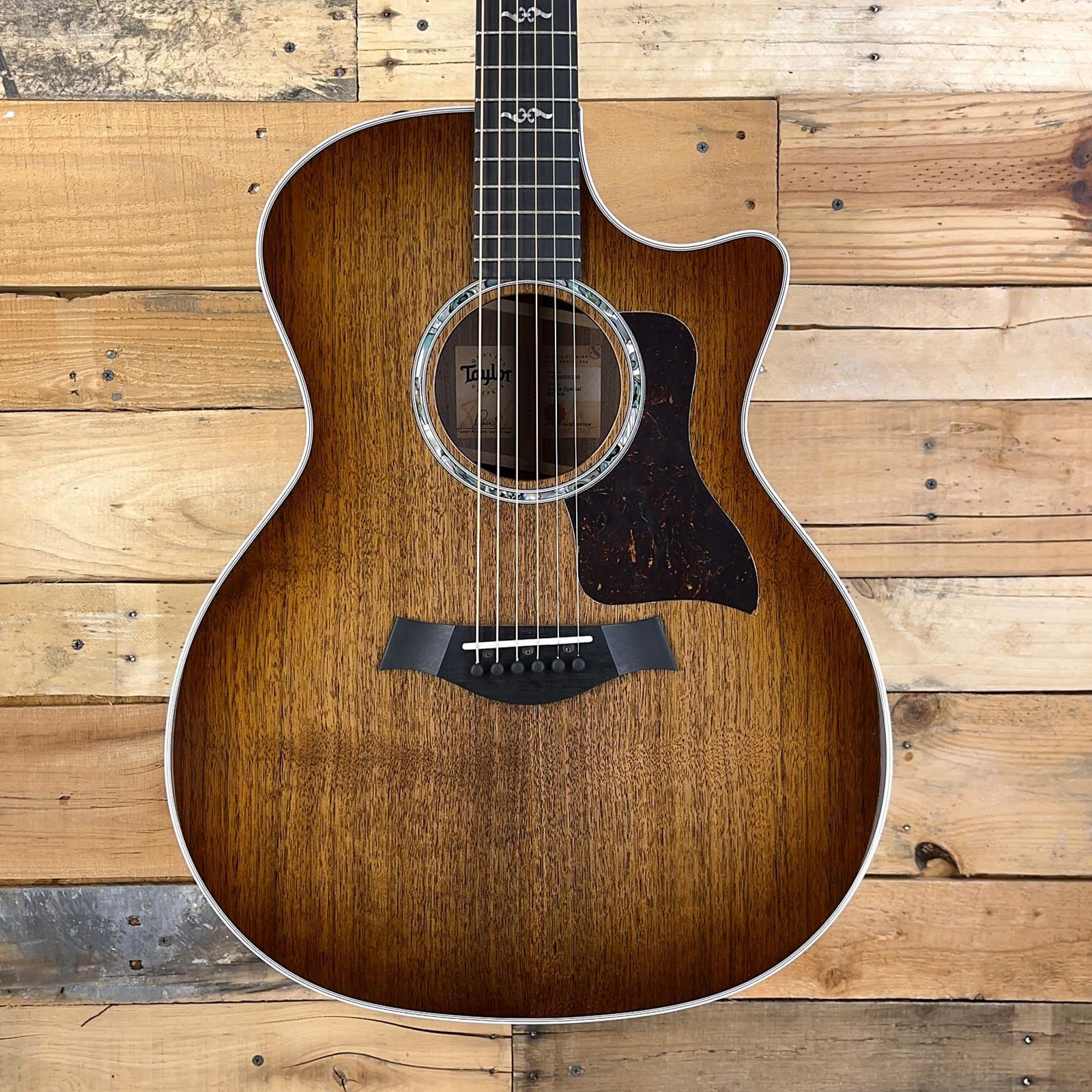 Taylor DEMO STOCK 424ce Walnut Special Edition Grand Auditorium Acoustic-Electric Guitar Shaded Edge Burst