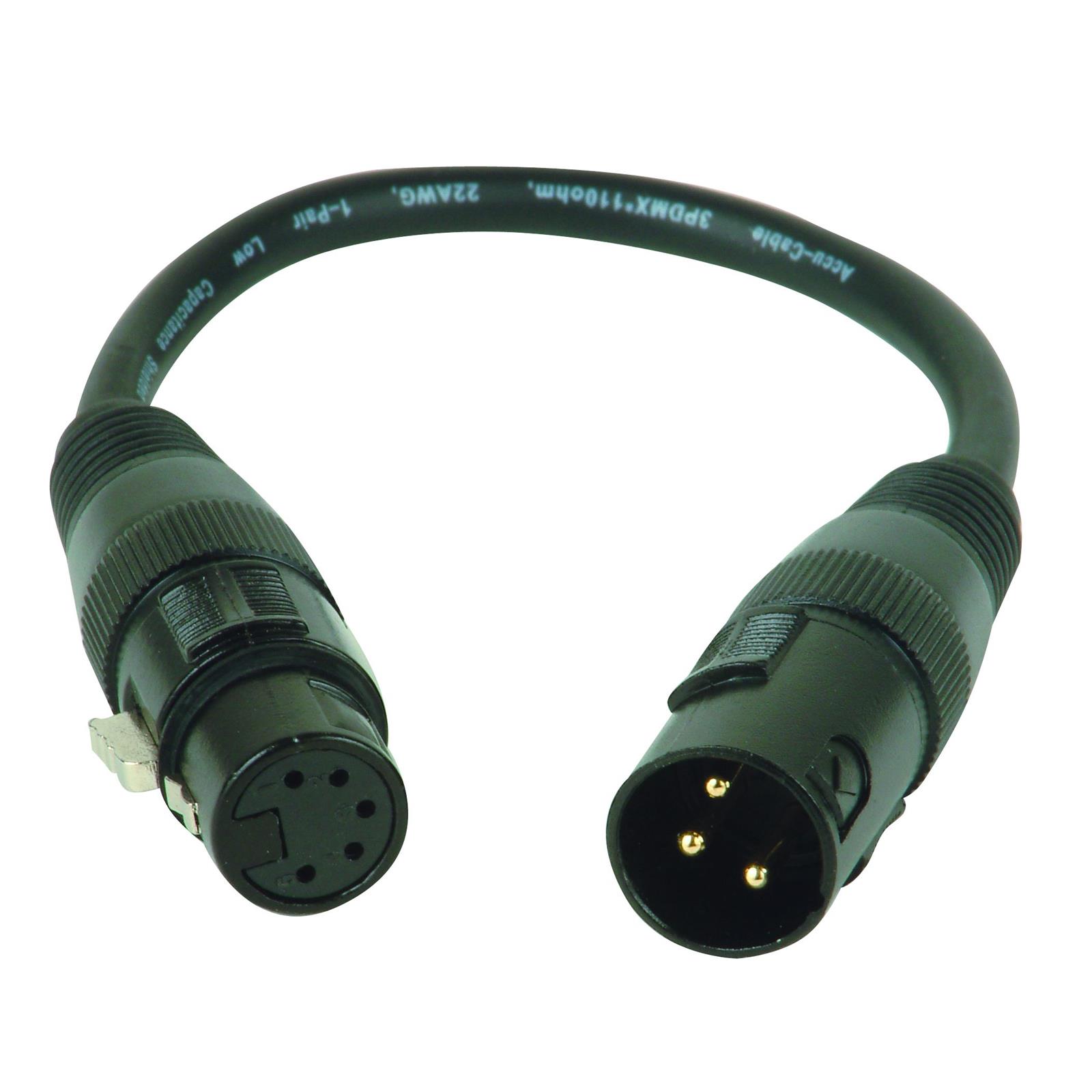 American DJ ADJ Accu-Cable 5 pin to 3 pin DMX turnaround