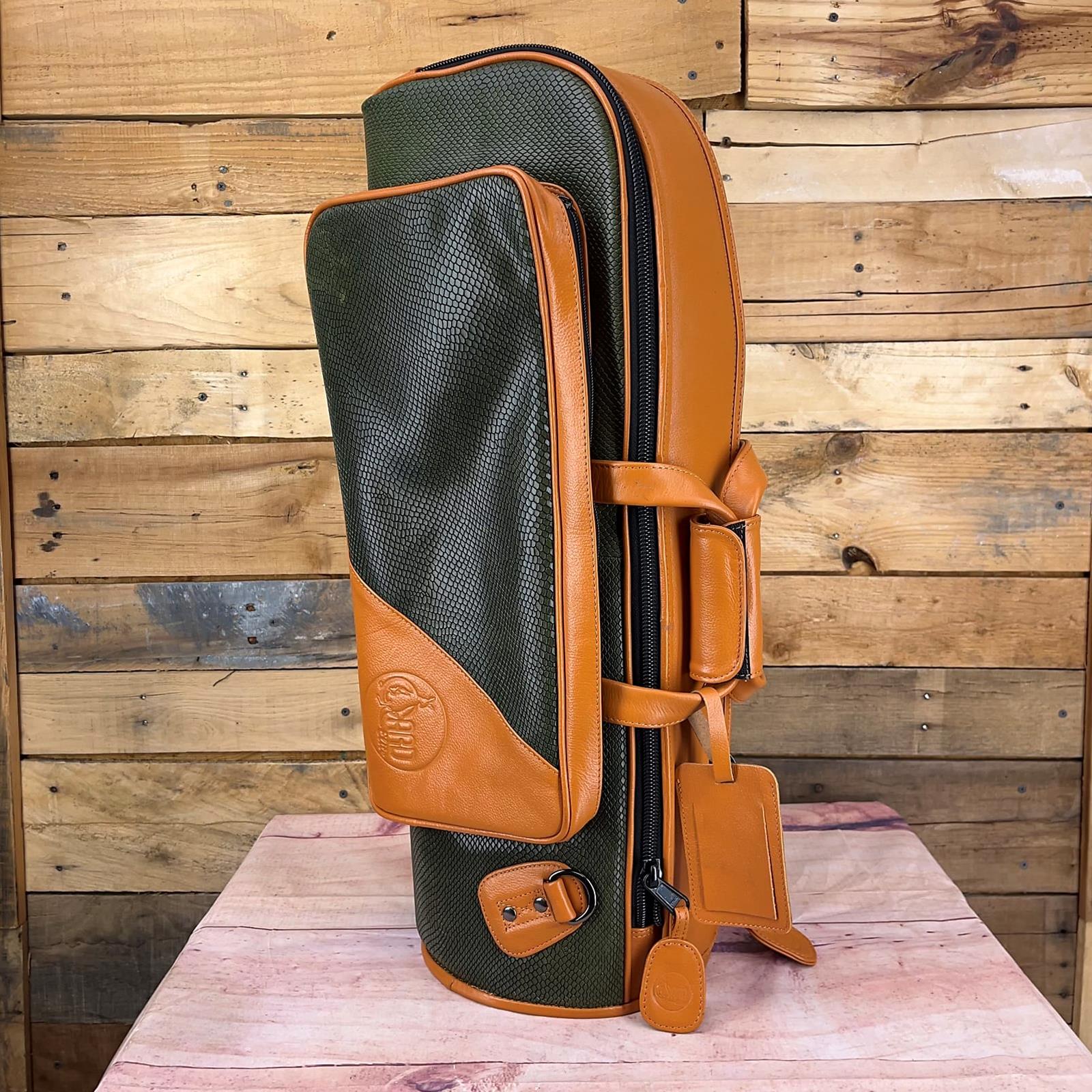 Gard Bags Elite Single Trumpet Gig Bag Lizard Green/Orange