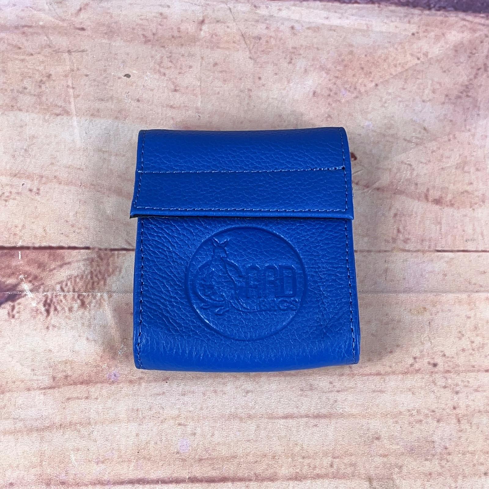 Gard Bags Square shaped leather pouch for two Trumpet / Trombone mouthpiece Leather Electric Blue