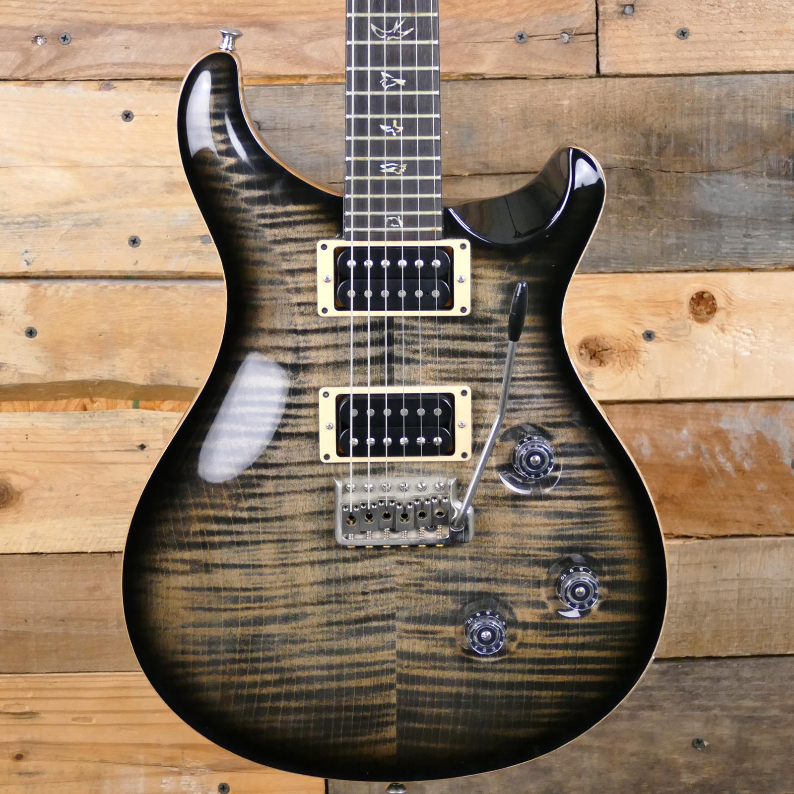 USED PRS Custom 24 2011 - Charcoal Smokewrap Burst - Hollow Abalone Birds - Rotary Pickup Selector W/Case