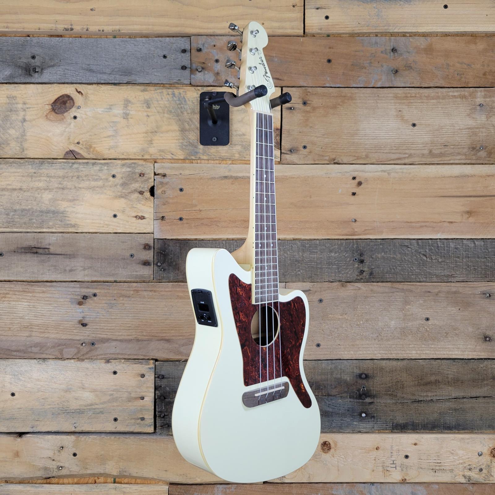 USED Fender Fullerton Jazzmaster Uke Acoustic/Electric with Bag