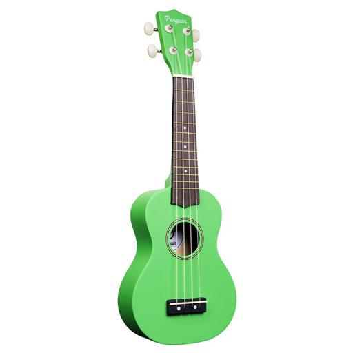 Amahi Soprano Penguin Ukulele, Shamrock Green  PGUKGR, w/ Bag
