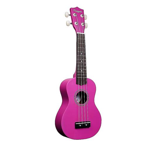 Amahi Soprano Penguin Ukulele, Fuchsia Purple PGUKPU, w/ Bag