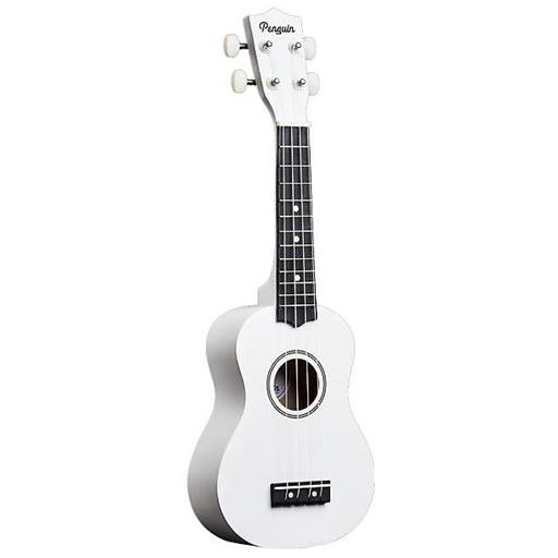 Amahi Soprano Penguin Ukulele, White  PGUKWH, w/ Bag