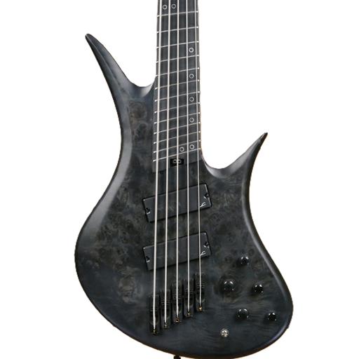 LEGATOR Helio 5 String Bass  Multi-Scale Black Burl