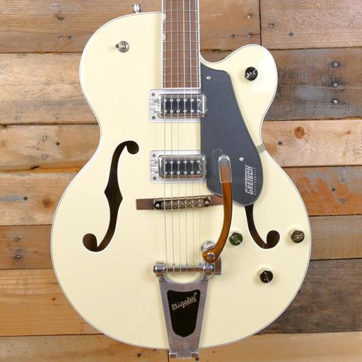GRETSCH G5420T Electromatic Classic Hollow Body Single-Cut with Bigsby, Laurel Fingerboard, Two-Tone Vintage White/London Grey
