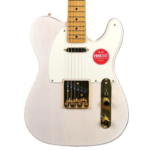 Squier FSR Classic Vibe '50s Telecaster, Maple Fingerboard, Parchment Pickguard, Gold Hardware, White Blonde