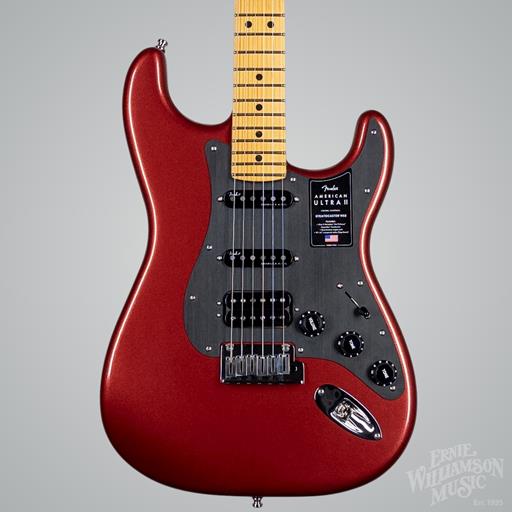 Fender American Ultra II Stratocaster HSS, Maple Fingerboard, Sinister Red, B-Stock